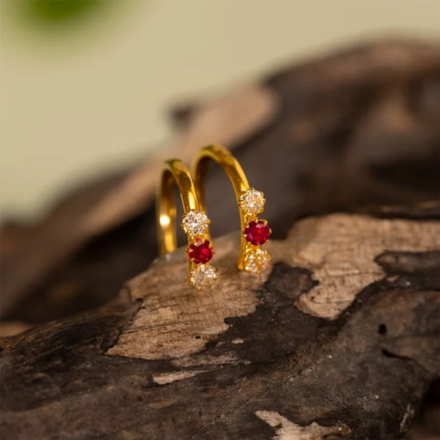 Scarlet Shine Hoops