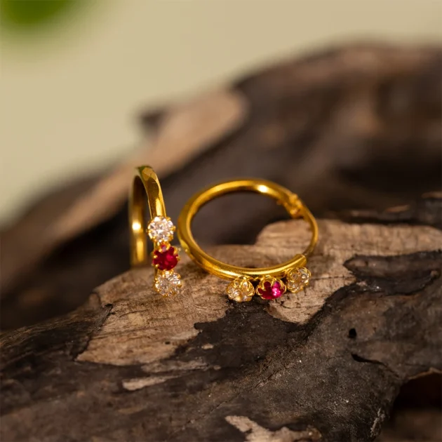 Scarlet Shine Hoops - Image 2